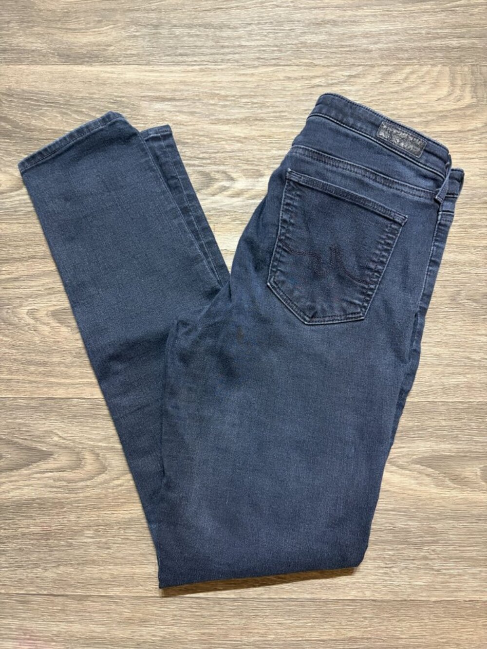 AG Adriano Goldschmied Prima Mid Rise Cigarette Skinny Jeans 28R Dark Wash USA